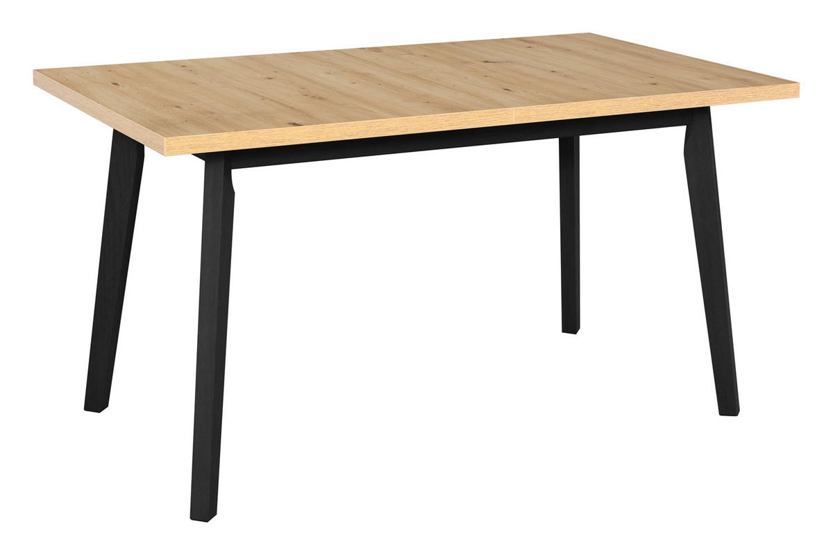 ESSZIMMER SET Nilo 12 weiß / schwarz / Grandson Eiche / grau 140 / 80 / 94cm - Schwarz/Grau, Holz/Holzwerkstoff (140/94/80cm) - Feldmann-Wohnen