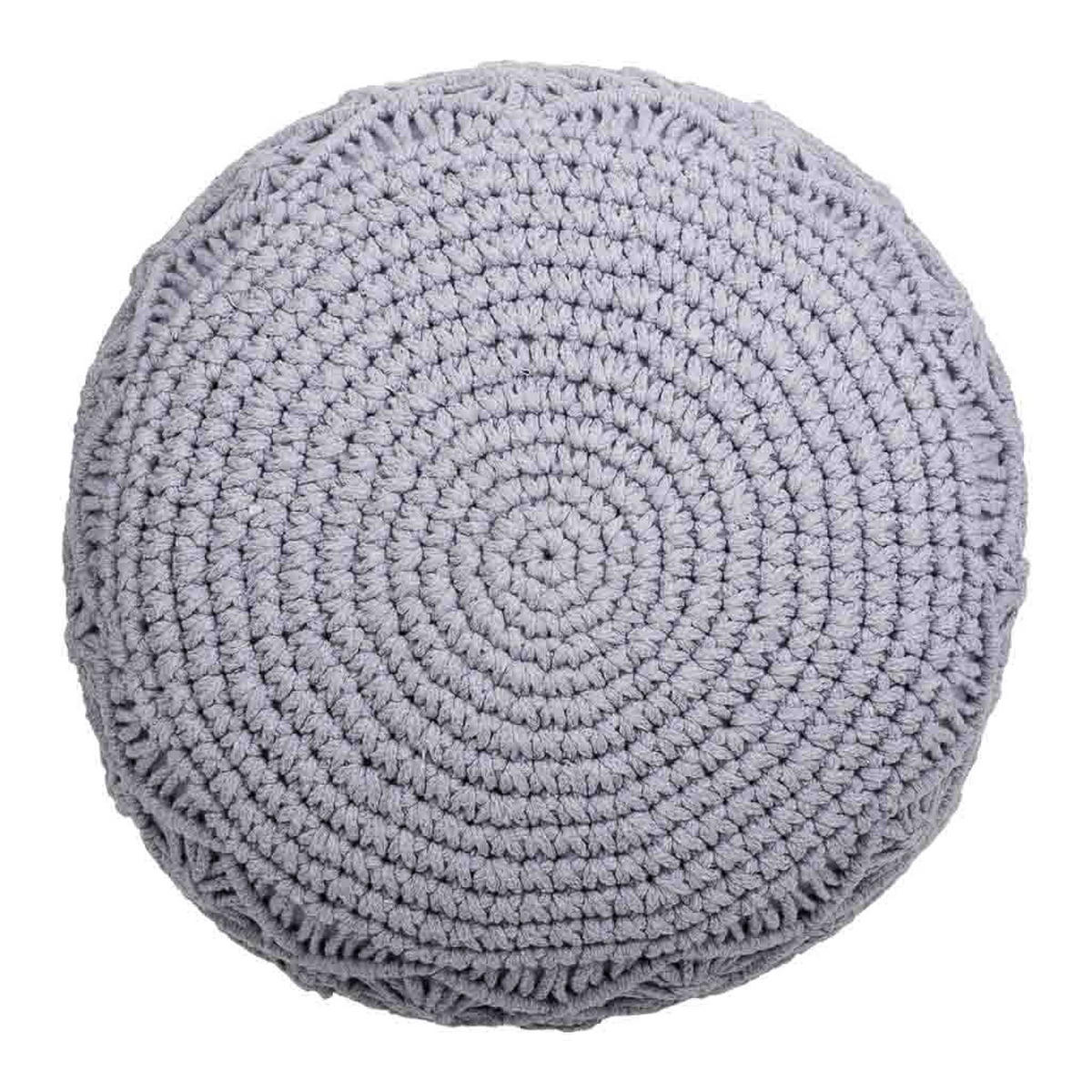 POUF aus Baumwolle, grau, 45x40cm - Grau, Textil (45/40/45cm) - Wanderlust