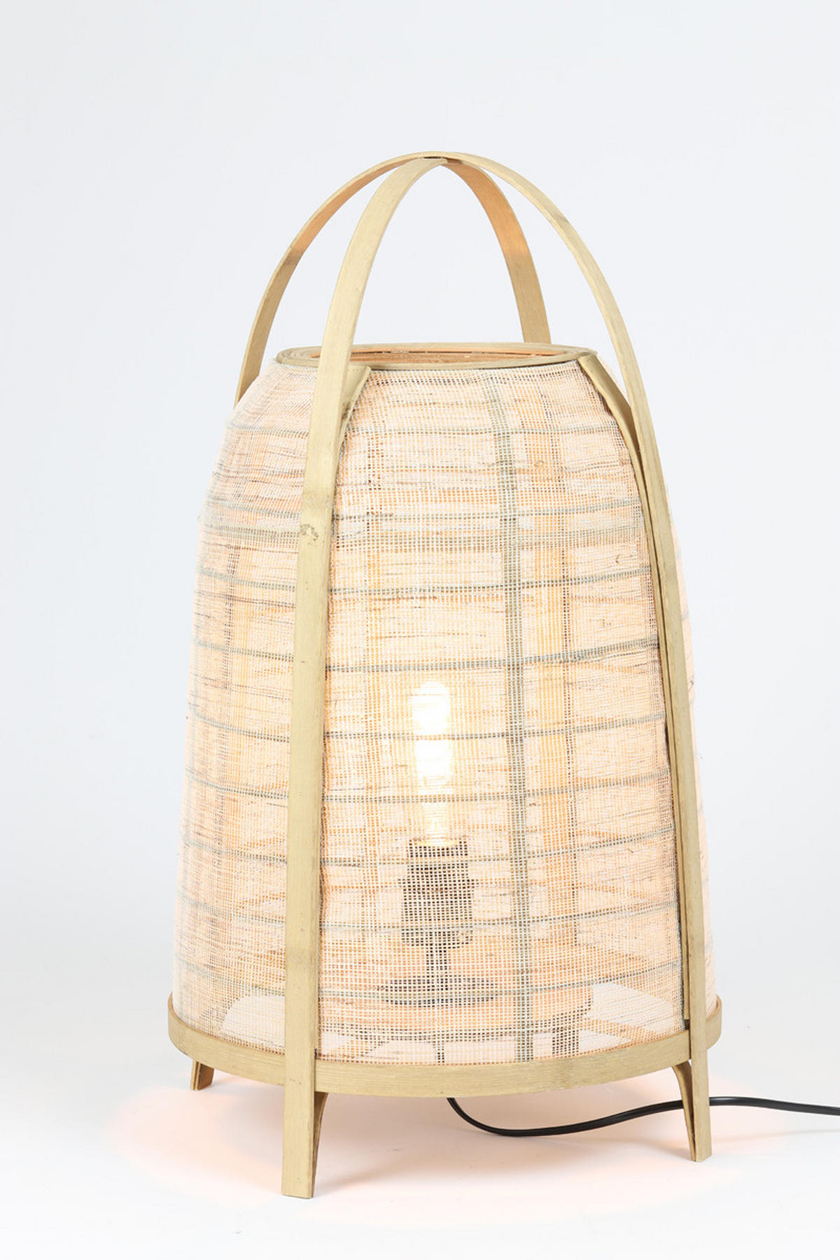 TISCHLAMPE Jacinto Braun Ø34/60 cm - Braun, Holz (34/34/60cm) - Light & Living