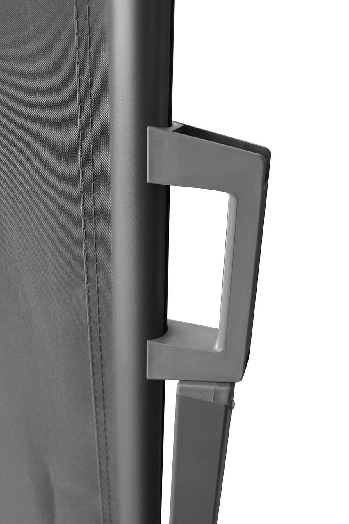 SICHTSCHUTZ Saltillo Grau Ausrollbar und Ausziehbar 300 x 150 cm - Grau, Metall (150/160/300cm) - Concept Usine