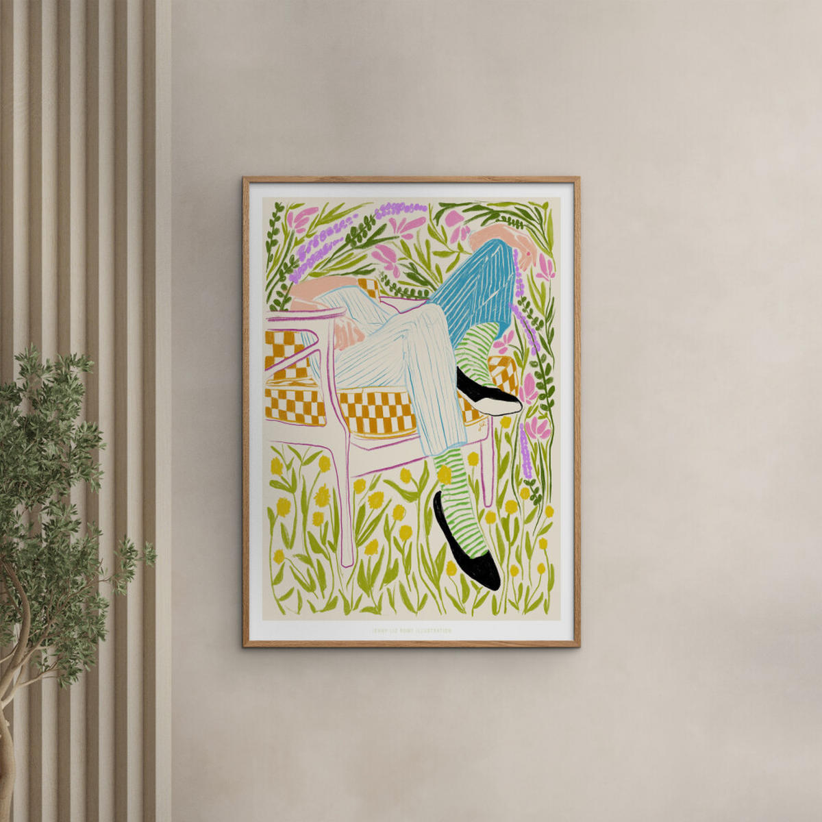 POSTER Jenny Liz Rome - Quiet in the Garden 2 - Multicolor, Papier (50/70/0.1cm) - Poster&Frame