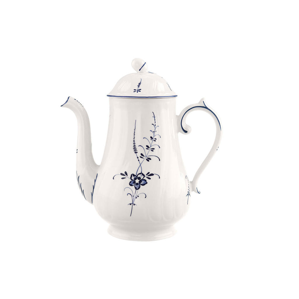 Villeroy & Boch Kaffeekanne Weiß, Blau