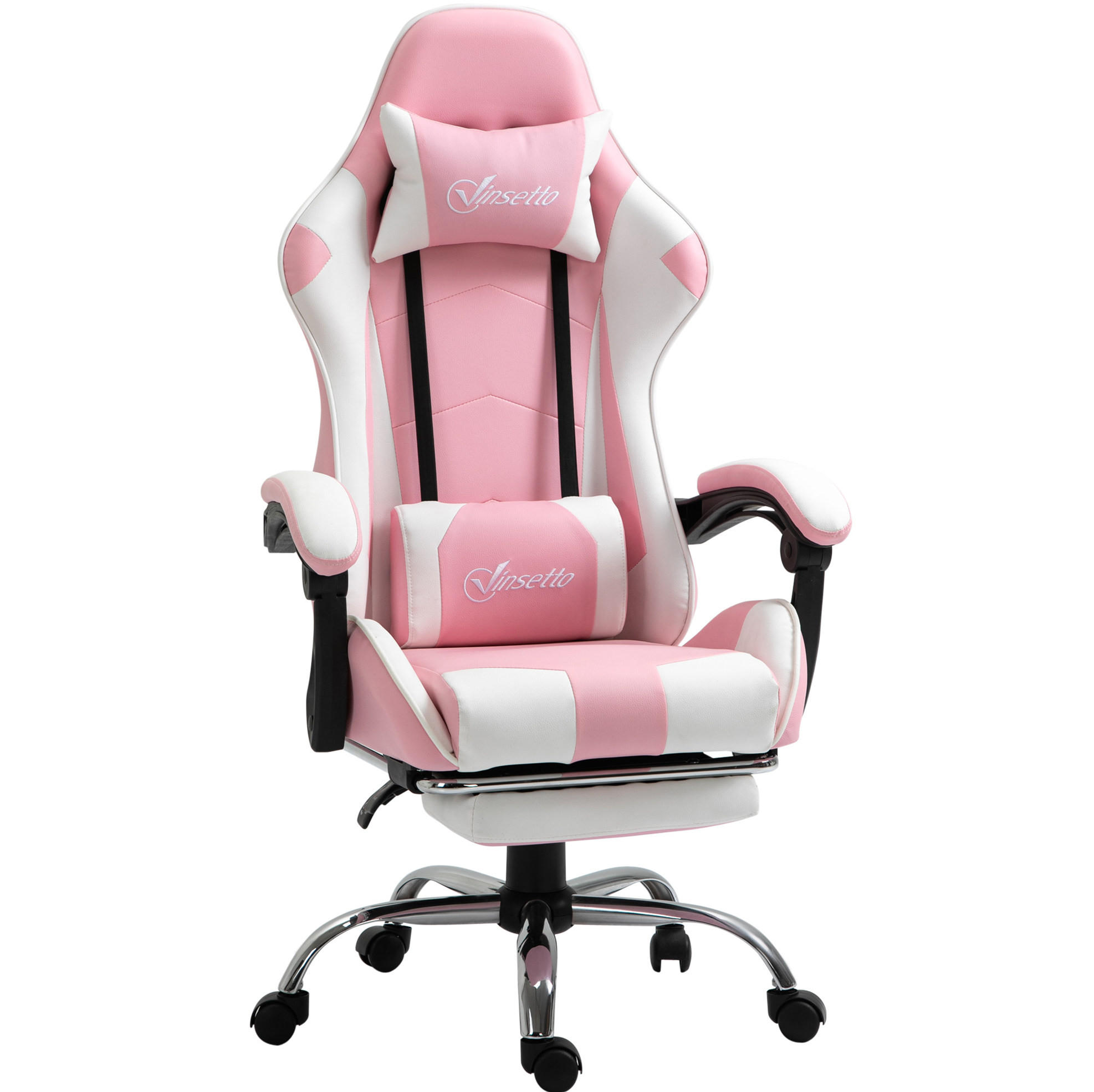 OKWISH HERNÍ židle 64/67/119-127 cm růžová z pěny s opěrkou hlavy, bederní opěrkou a podnožkou
