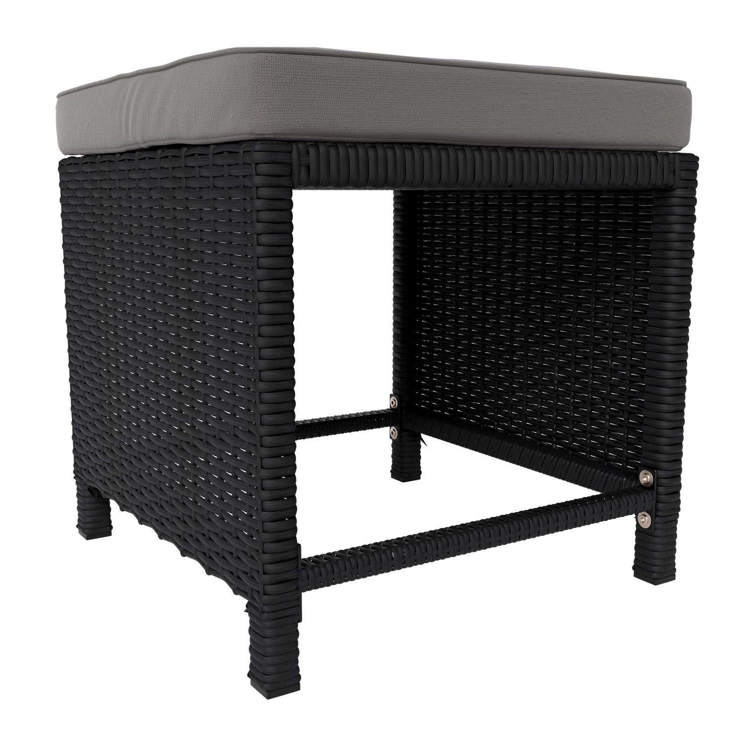 Thumbnail - Juskys Gartenmöbelset, Schwarz, Kunststoff, 4, Gartenmöbel, Gartenmöbel-Sets