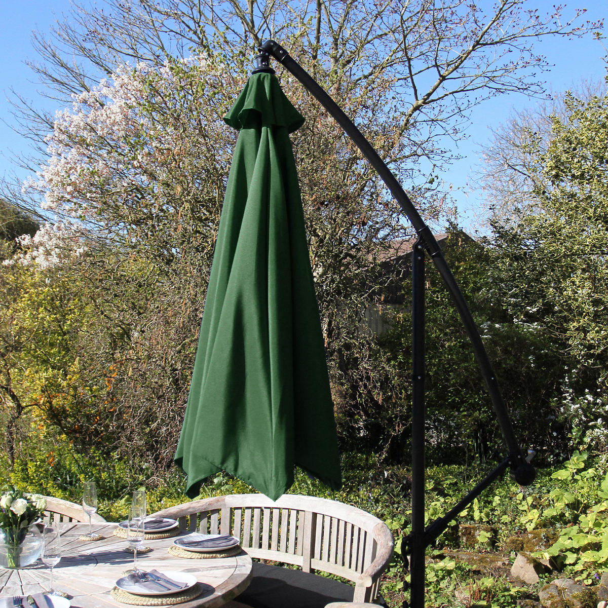 SONNENSCHIRM 3M -Grün - Grün, Textil/Metall (300/300cm) - Monstershop