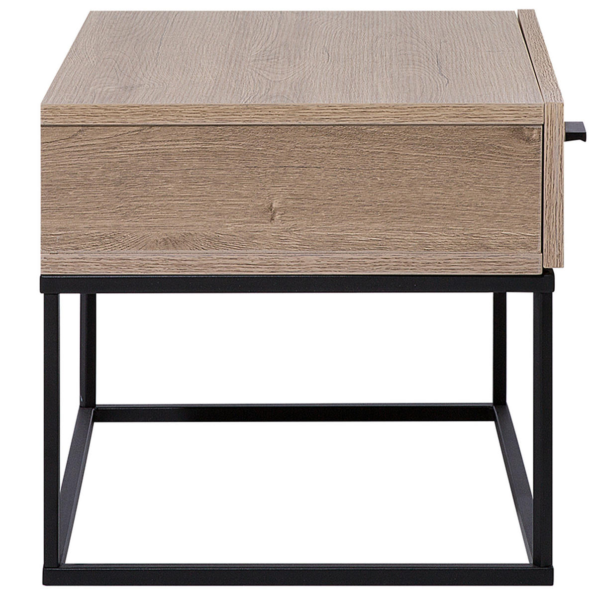 NACHTTISCH dunkler Holzfarbton rechteckig 41/55 cm Cairo - Dunkelbraun, Holzwerkstoff (55/39/41cm) - Beliani