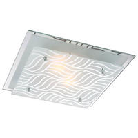 LED DECKENLEUCHTE Metall Chrom Silber - Silberfarben, Glas (35.5/35.5/8.5cm) - Globo Lighting