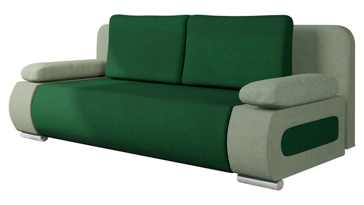 SCHLAFSOFA Emma - Grün, Holz/Kunststoff (200/77/92cm) - MIRJAN24