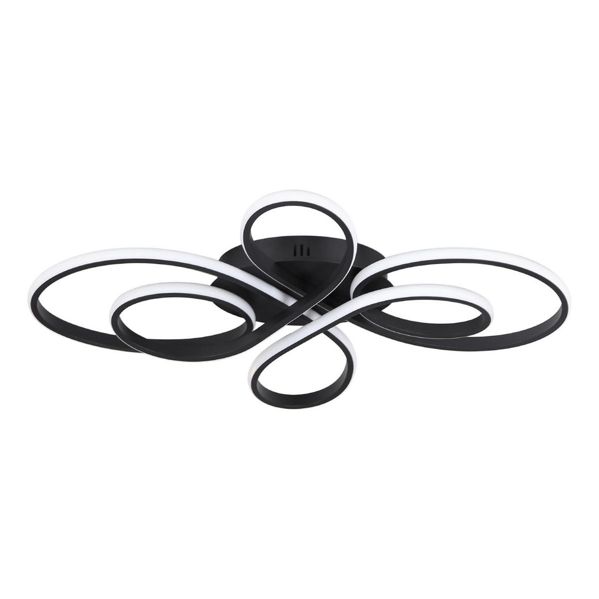 LED-DECKENLEUCHTE Alaric 100/58/9 cm - Schwarz, Metall (100/58/9cm) - Nettlife