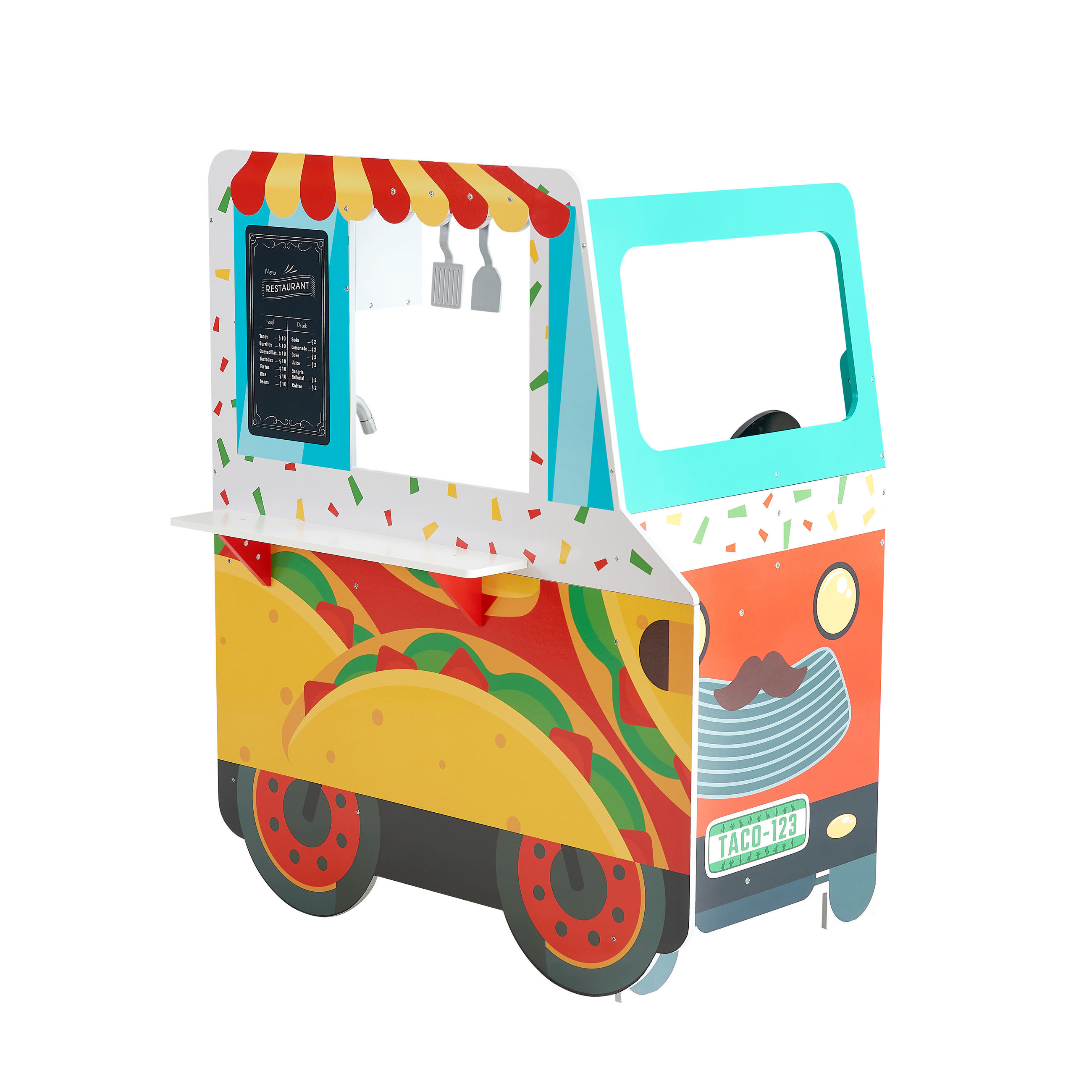 TACO-TRUCK Spielset, Mehrfarbig, 96cm - Multicolor, Holz (81/96/61cm) - Teamson Kids