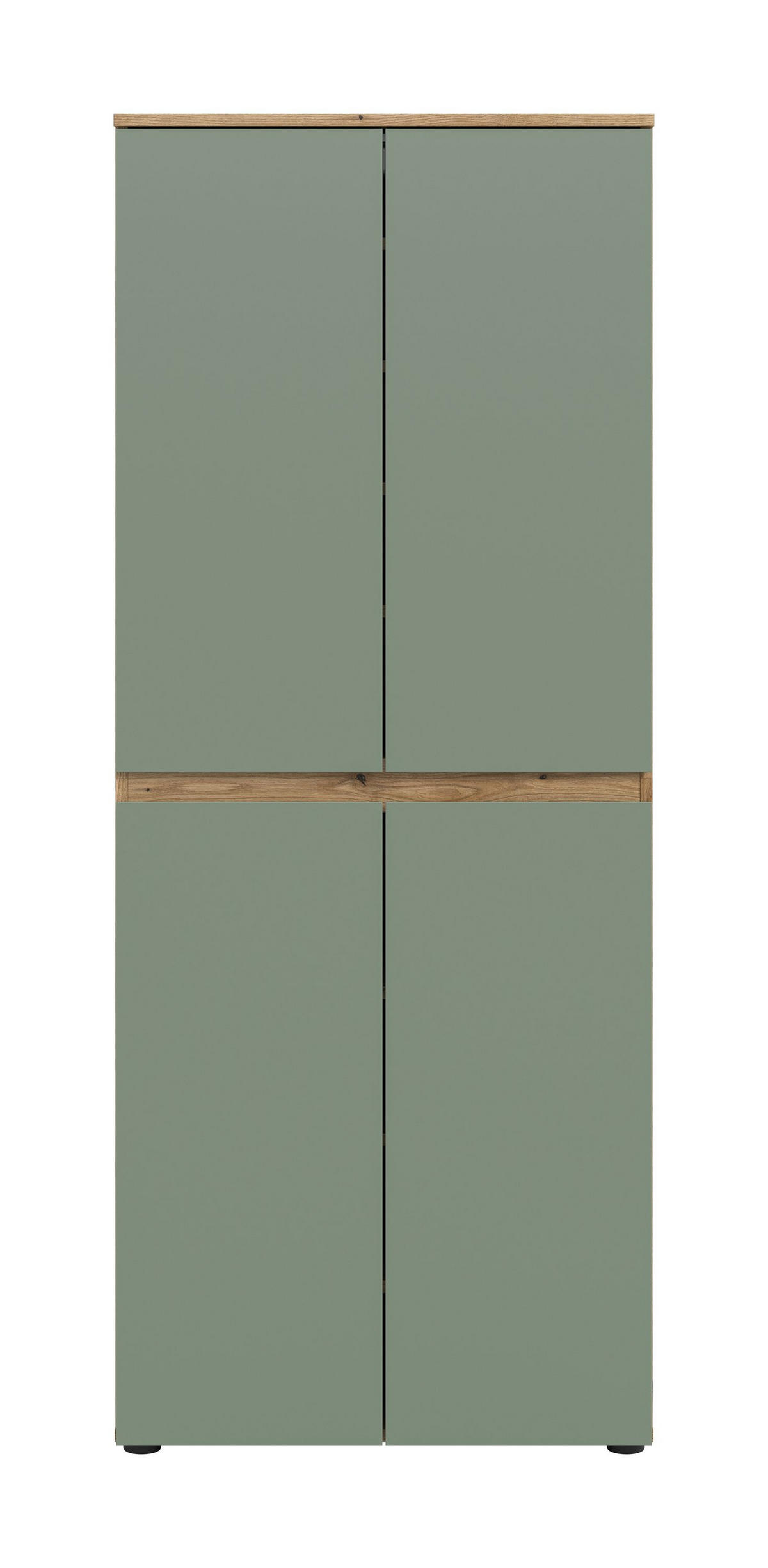 UNIVERSALSCHRANK SCARPA (B/H/T: ca. 70/175/37 cm) in Evoke Oak Nachbildung/Smoke Green - Eichefarben, Holzwerkstoff (70/175/37cm)