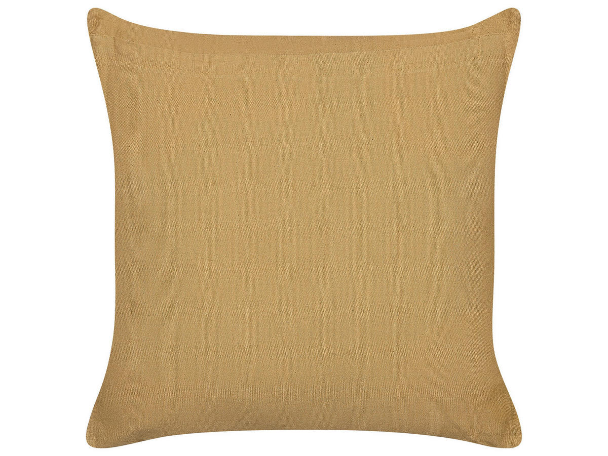 DEKOKISSEN Sandbeige 45/45 cm Salix - Beige, Naturmaterialien/Textil (45/45cm) - Beliani