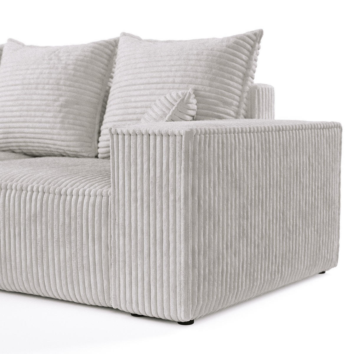 ROHOVÁ SEDAČKA SENSO, textil, Šedá - šedá/černá, dřevo/kompozitní dřevo (255/148cm) - AltaBeds