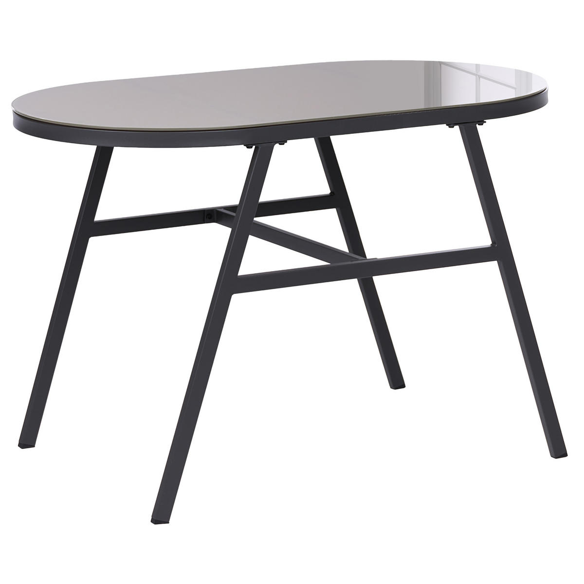 BISTRO-SET Grau 2er-Set Muros - Beige/Grau, Metall - Beliani