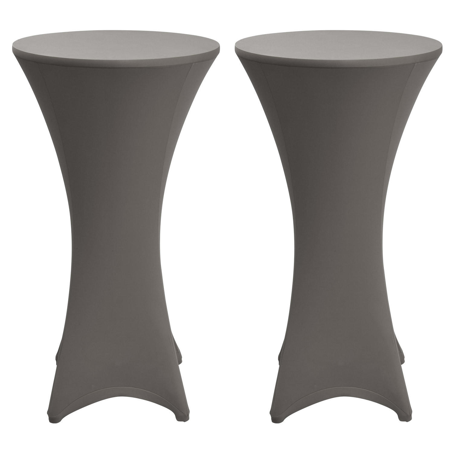 STEHTISCHHUSSE Stella Ø 70 cm Anthrazit (2tlg) - Anthrazit, Textil (70/120cm)