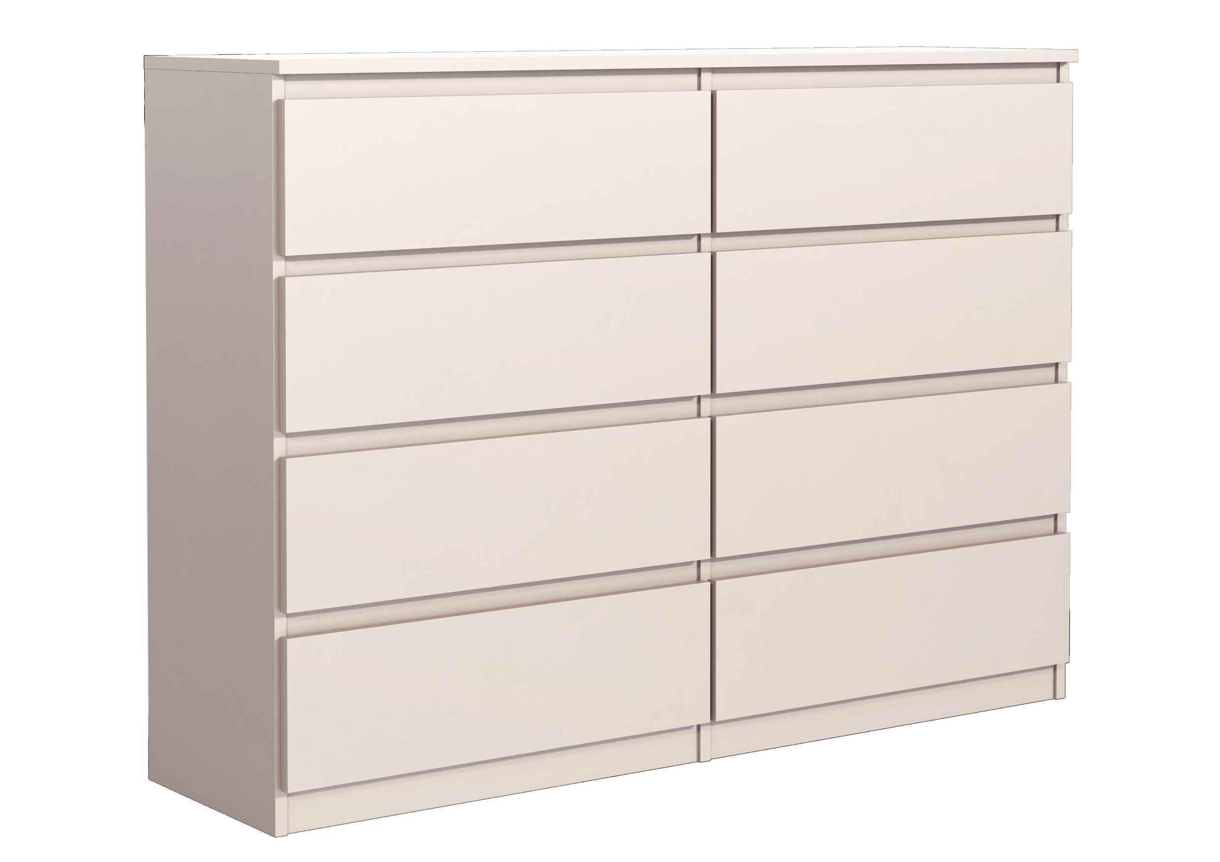 KOMMODE NUDO 120/101,5/39cm mit 8 Schubladen Türen Kaschmir - Kaschmir, Holzwerkstoff (120/101.5/39cm) - MASSENO