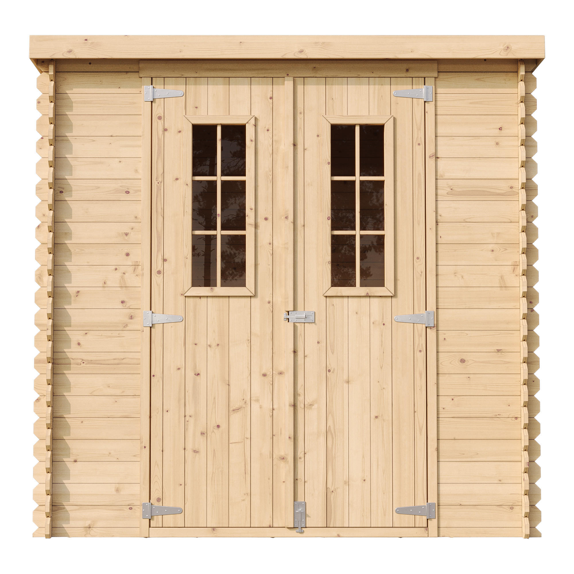 GARTENHAUS aus Holz - B204xL142xH200 cm/ 2,22 m2 - 311C - Beige, Holz (200/200/142cm) - Timbela