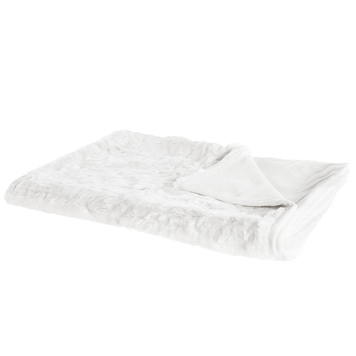 DECKE Cremeweiß Tourza 180/220 cm - Ecru, Textil (180/220cm) - Beliani