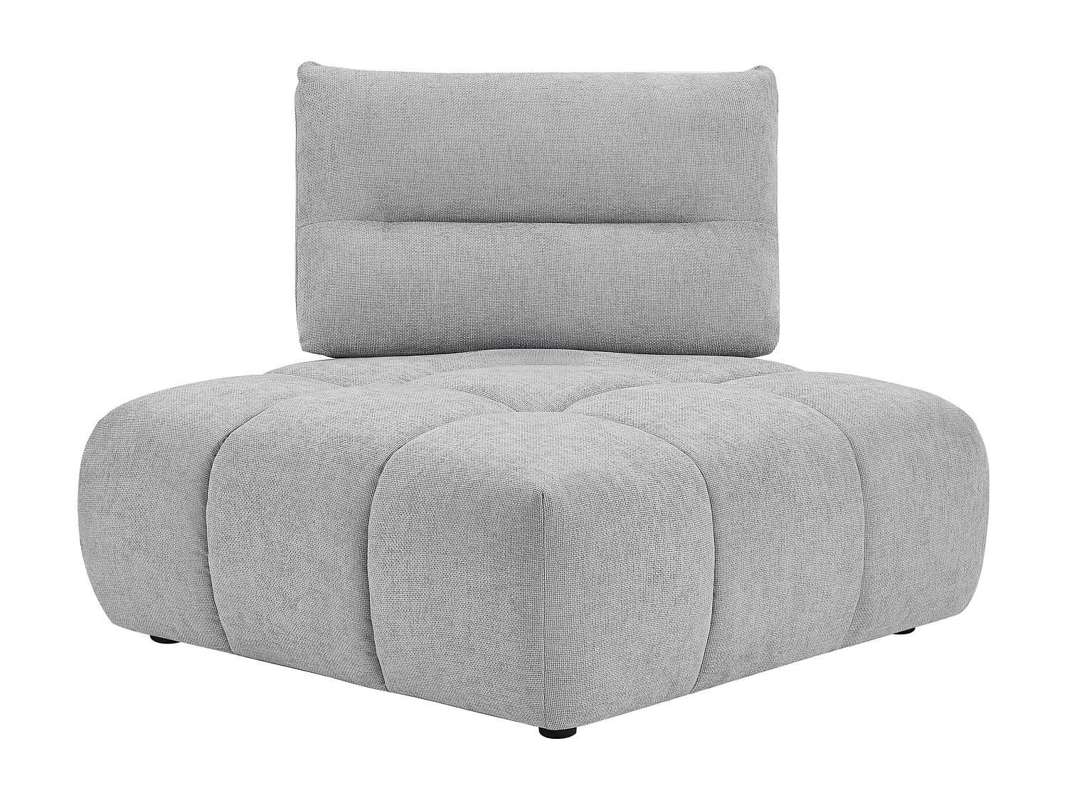 SESSEL mit gerader Rückenlehne - 1 Person - Stoff - Hellgrau - - Hellgrau, Textil (113/93/113cm) - Vente-Unique