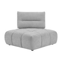 SESSEL mit gerader Rückenlehne - 1 Person - Stoff - Hellgrau - - Hellgrau, Textil (113/93/113cm) - Vente-Unique