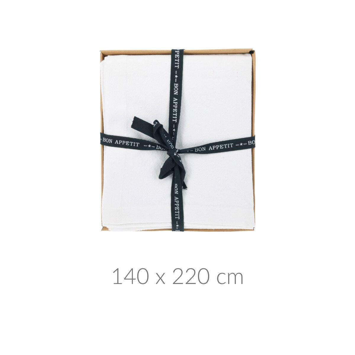 TISCHDECKE 140/220 cm - Weiß, Naturmaterialien (140/220cm) - Home Styling Collection