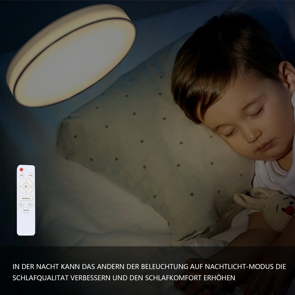 LED-DECKENLEUCHTE Debra 38/38/6 cm - Weiß, Textil (38/38/6cm) - Nettlife