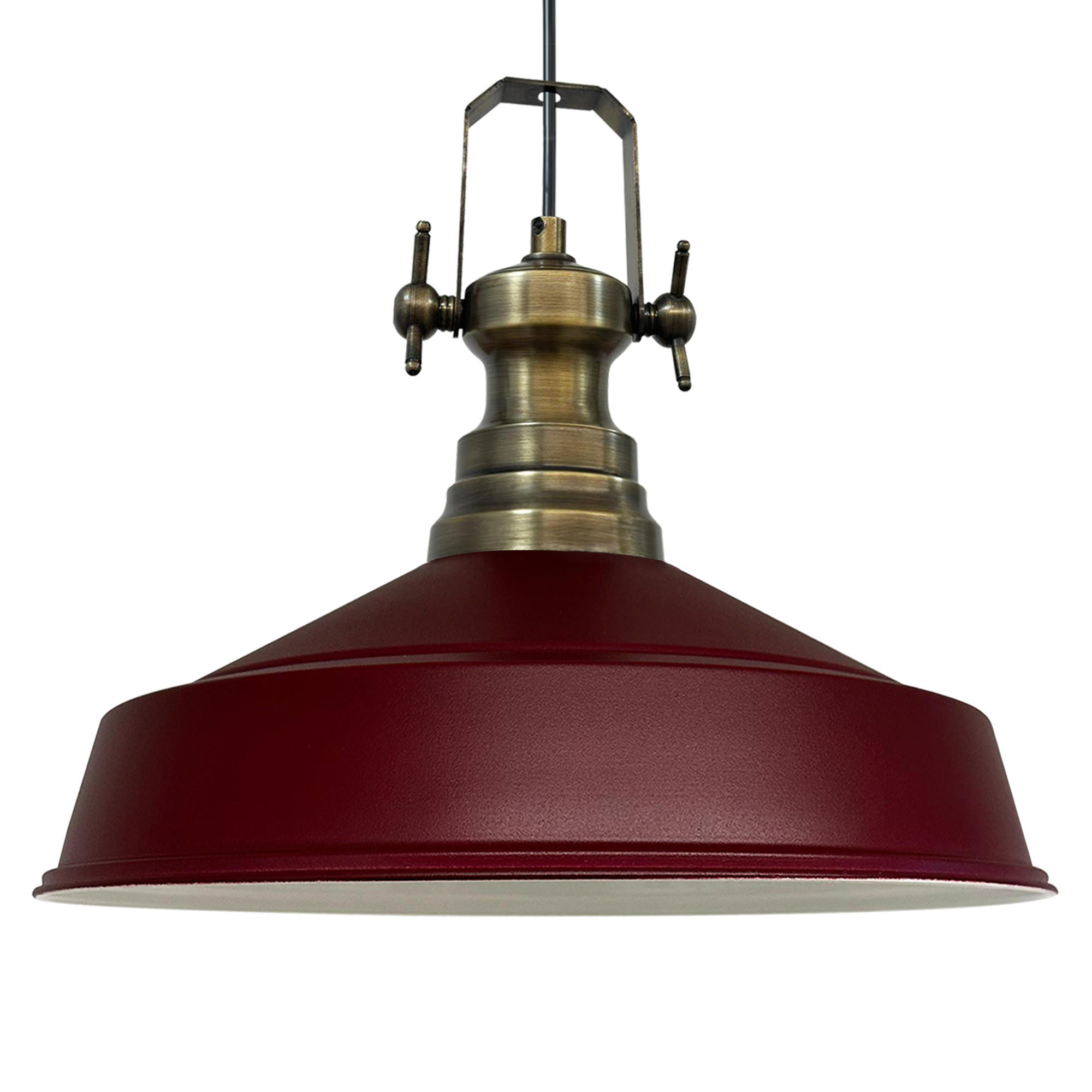 PENDELLEUCHTE Asletl 40/30 cm - Dunkelrot, Metall (40/30cm) - Bamyum