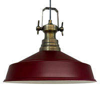 PENDELLEUCHTE Asletl 40/30 cm - Dunkelrot, Metall (40/30cm) - Bamyum