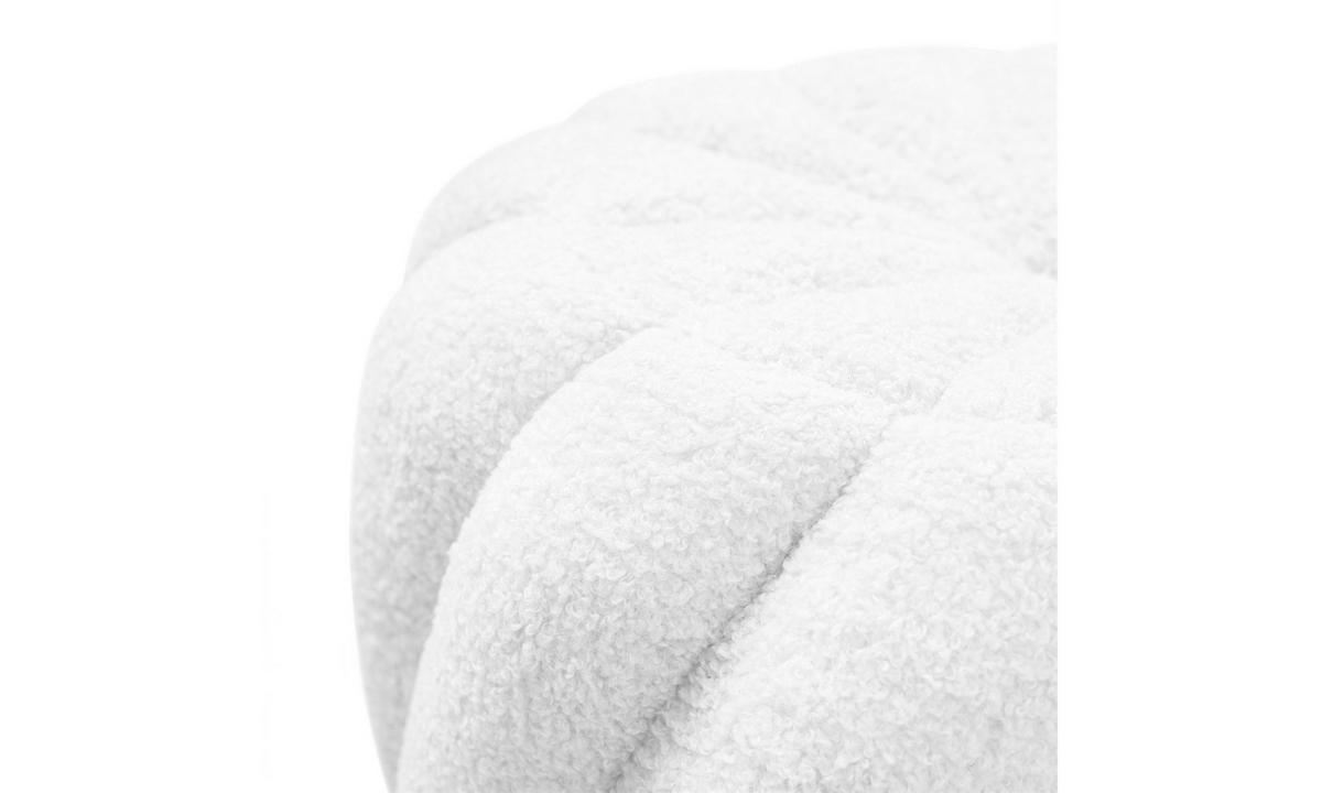 HOCKER VELORA 38/38/40 cm Weiß - Weiß, Textil (38/40/38cm) - Lookway