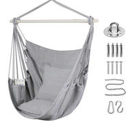 HÄNGESESSEL Grau mit 2 Sitzkissen - Grau, Textil (100/1.5/150cm)