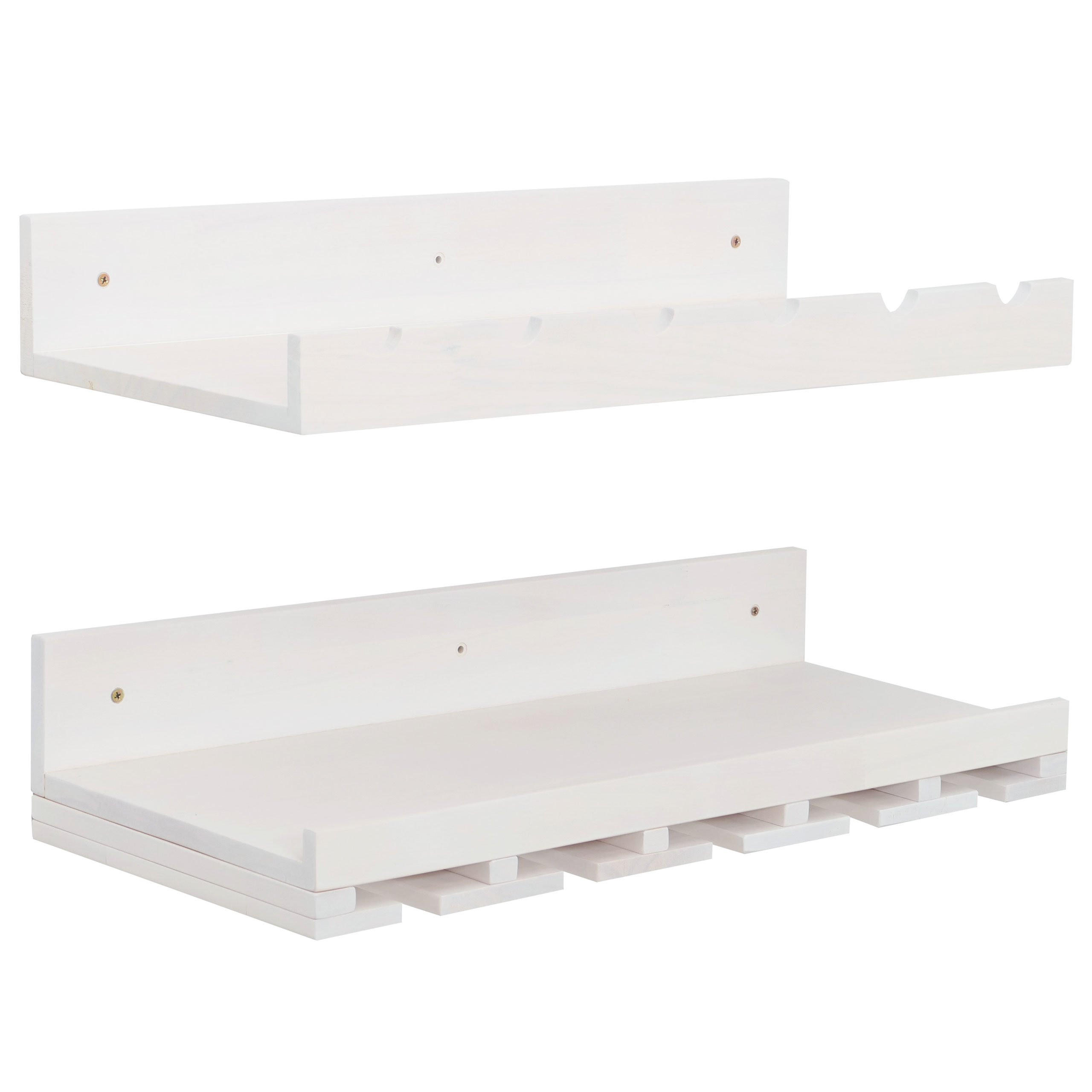 WEINREGAL Weiß 2er-Set-Set - Weiß, Holz (61/12/28cm) - MCW
