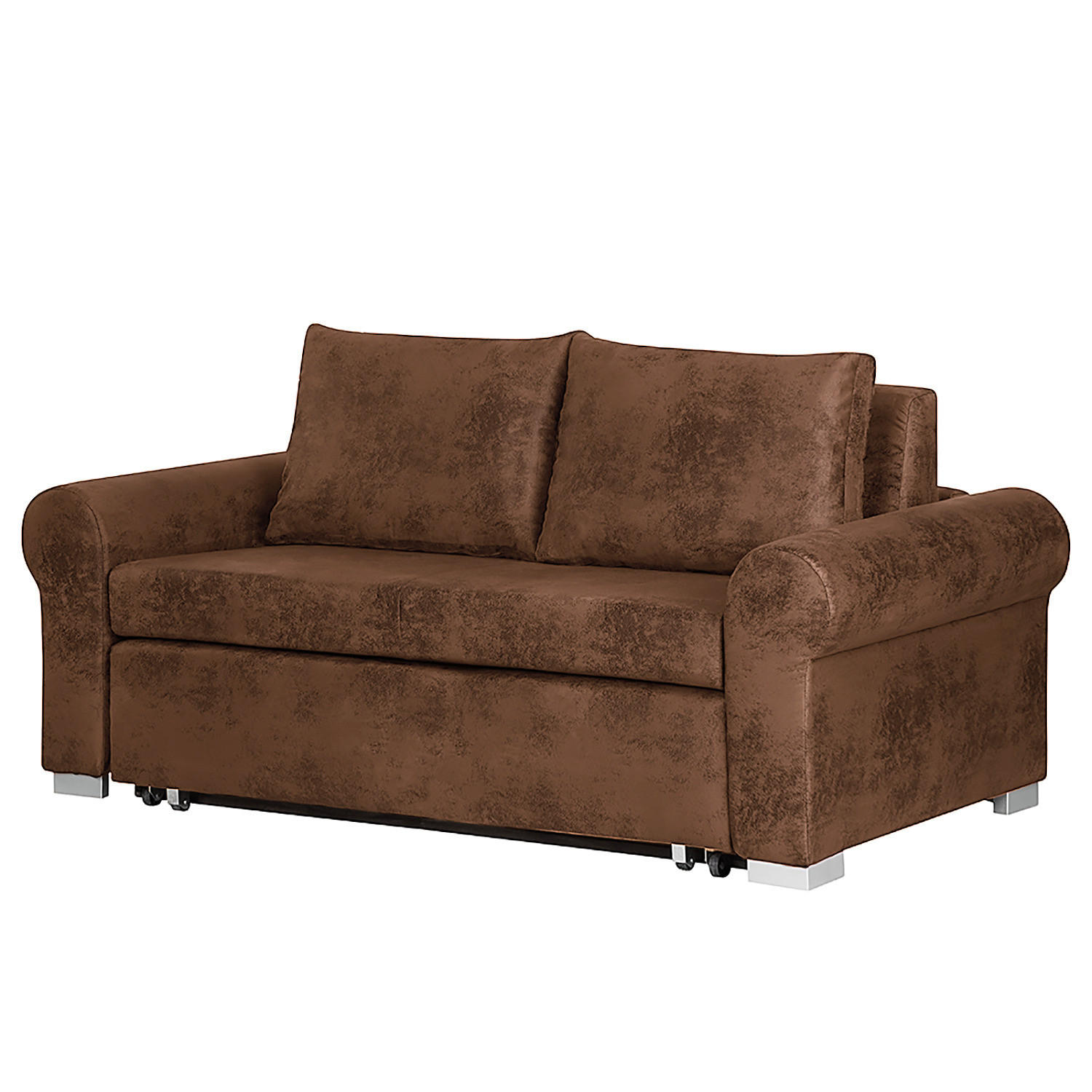 SCHLAFSOFA - Braun, Textil (205/90/90cm) - home24