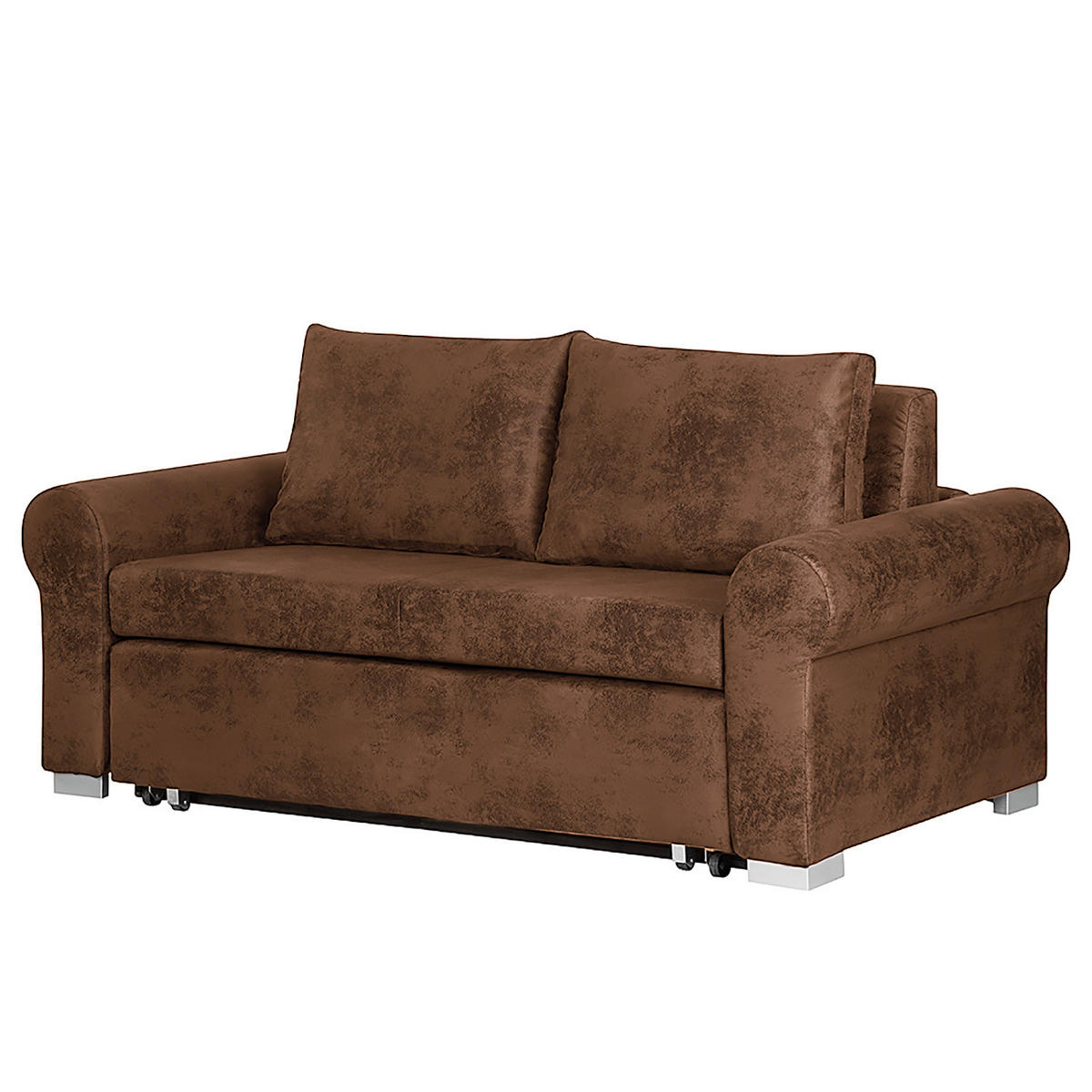 SCHLAFSOFA - Braun, Textil (185/90/90cm) - home24