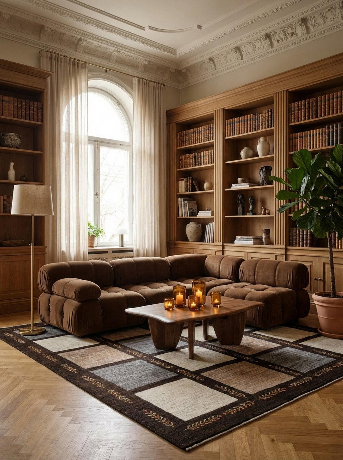 TEPPICH Rizbaf Braun 246/173 cm Schurwolle - Braun, Textil (173/246cm) - Looma