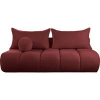 SCHLAFSOFA Milla mit Bettkasten, Weinrot Rot 205/97/85 cm - Rot, Textil/Metall (205/97/85cm) - WFL GROUP