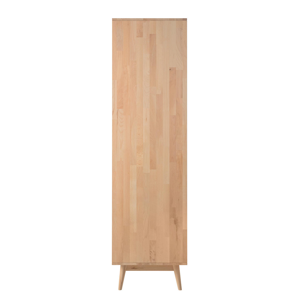 DREHTÜRENSCHRANK - Buche massiv - Buchefarben, Holz (100/210/58cm) - home24