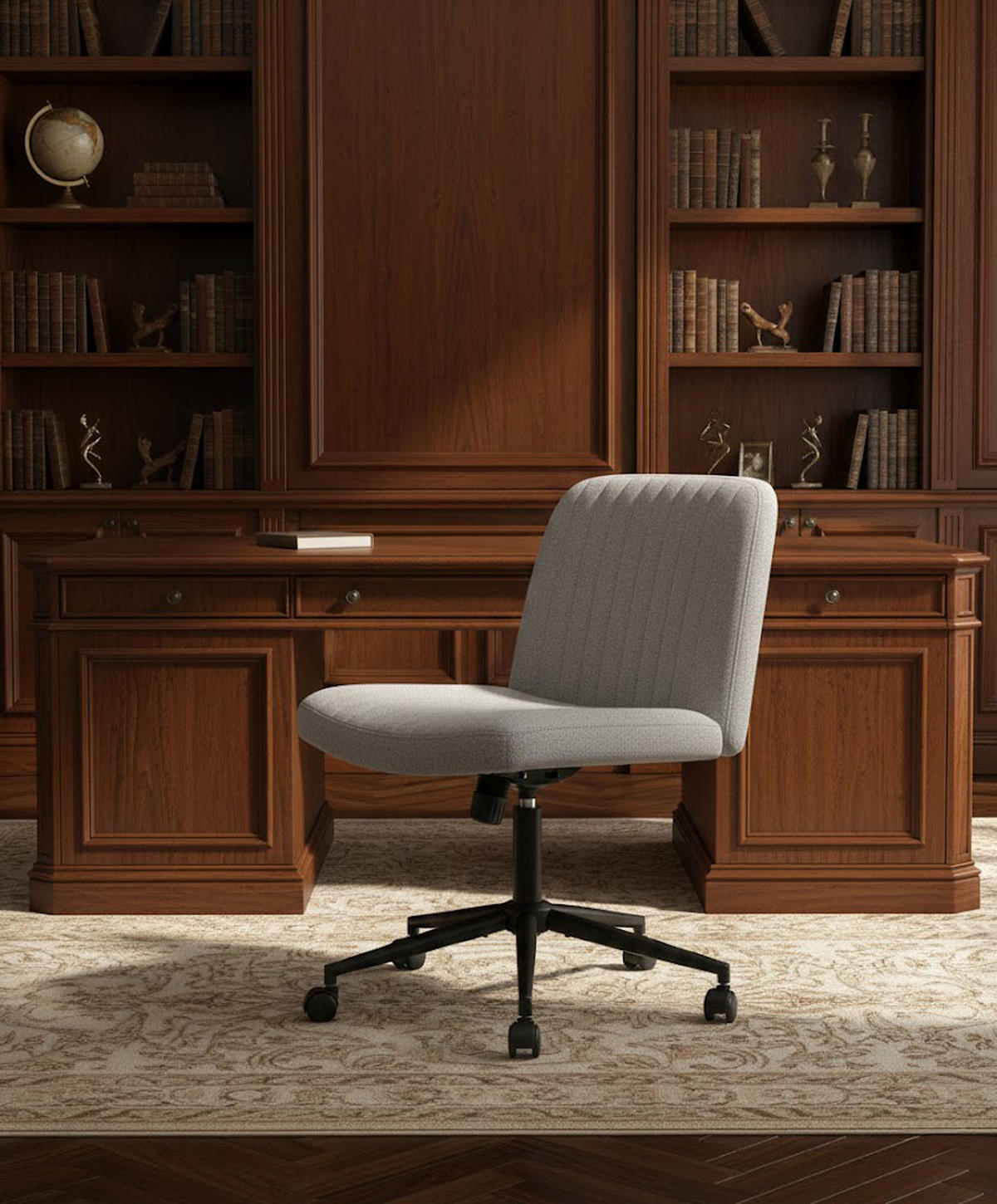 BÜROSTUHL Lynox Stoff hellgrau - Hellgrau/Schwarz, Metall (62/98/65cm) - TPFLiving