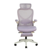 DREHSTUHL 67/67/129 cm violett aus Schaumstoff mit Kopfstütze und Neigefunktion - Lila, Kunststoff (62/129/48.5cm) - OKWISH