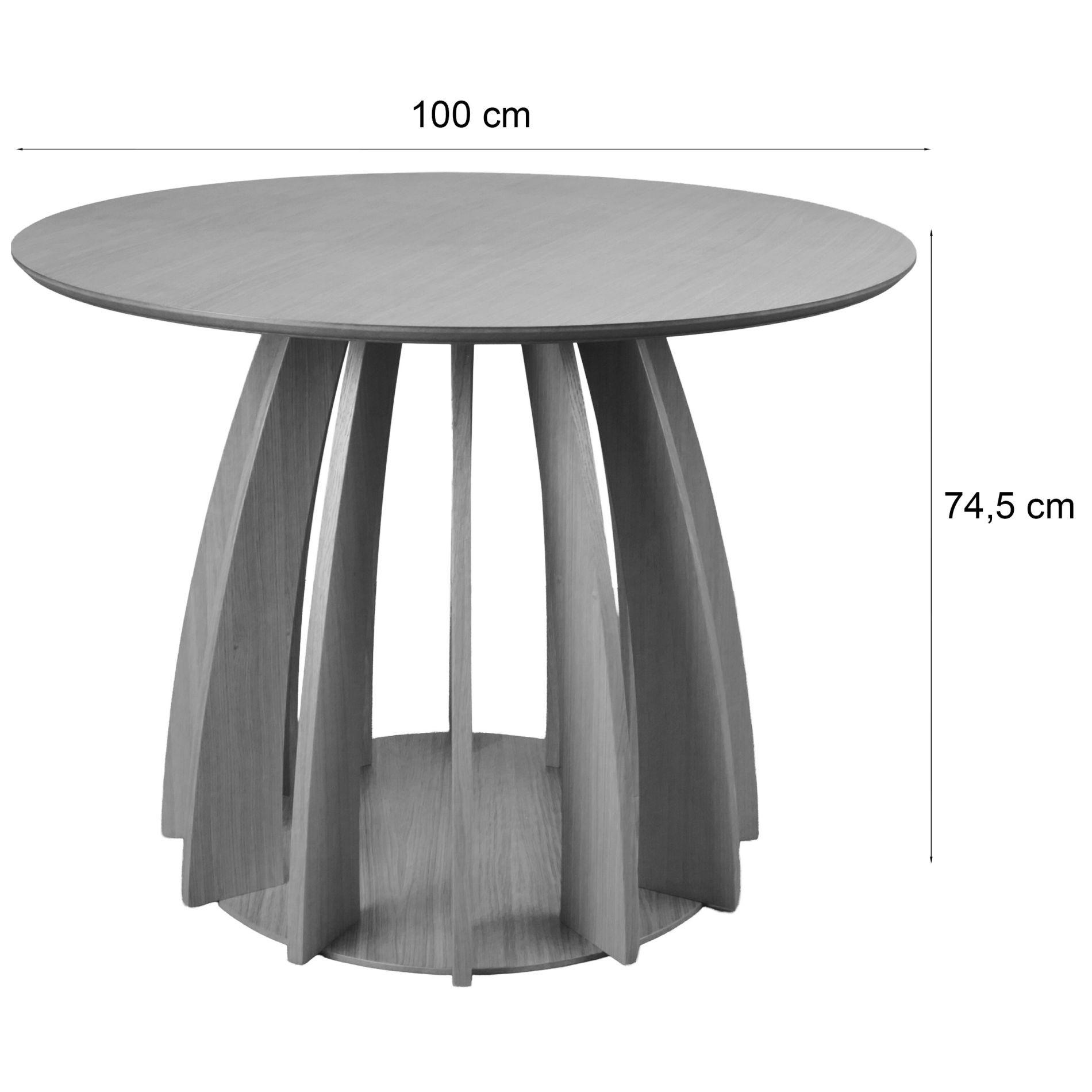 ESSTISCH Diciffy Schwarz, Ø100 cm - Schwarz, Holzwerkstoff (100/100/74.5cm) - Selsey