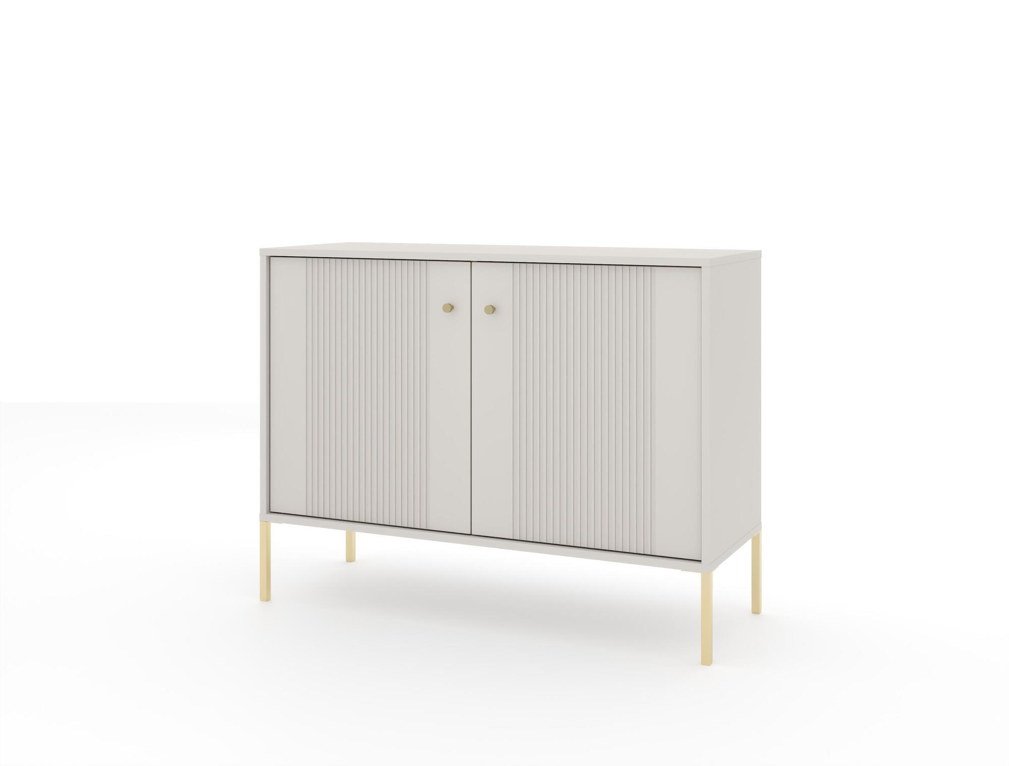 SIDEBOARD ISEO Beige, Gold 104x39x79 cm - Beige/Goldfarben, Holzwerkstoff (104/79/39cm) - FURNLUX