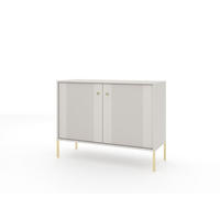 SIDEBOARD ISEO Beige, Gold 104x39x79 cm - Beige/Goldfarben, Holzwerkstoff (104/79/39cm) - FURNLUX
