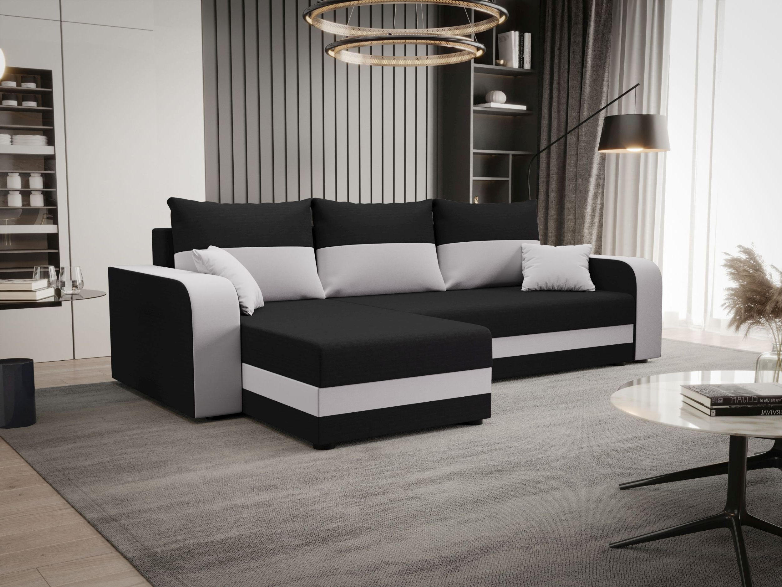ECKSOFA HEWLET L BIS Rainbow 27+31 Links mit Schlaffunktion - Weiß, Textil (240/140cm) - Bedante