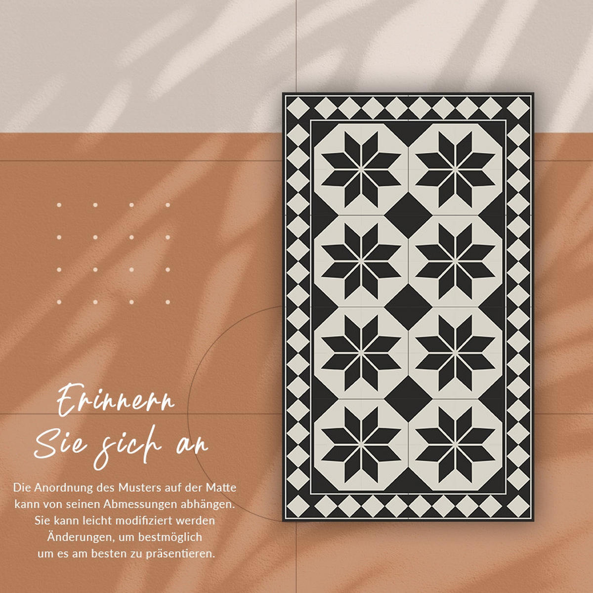 VINYL TEPPICH 150x225 cm Portugiesische Kacheln - Altrosa, Kunststoff (150/225cm) - TULUP