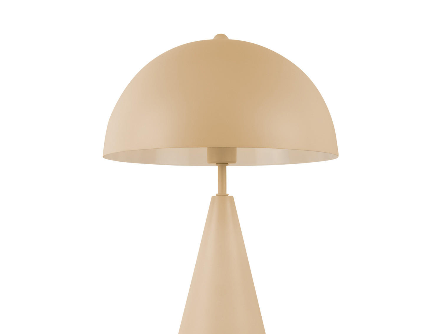 TISCHLAMPE Pilz Sublime Ø 25 cm - Beige, Metall (25/25/35cm) - Leitmotiv