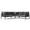 GARTENECKSOFA Worcully Anthrazitgrau / Schwarz - Anthrazit, Textil (229/80/229cm) - Selsey