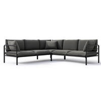 GARTENECKSOFA Worcully Anthrazitgrau / Schwarz - Anthrazit, Textil (229/80/229cm) - Selsey