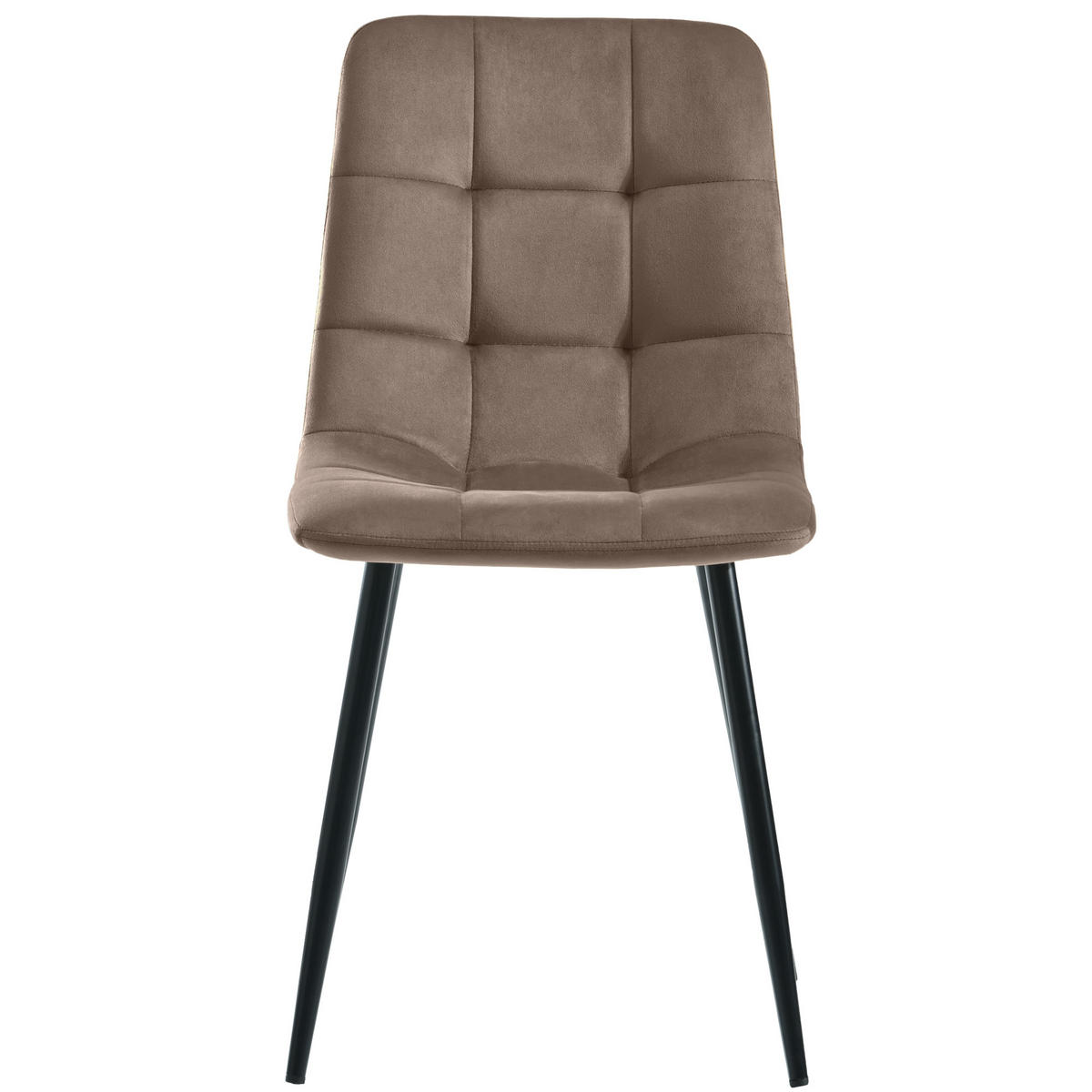 ESSTISCHSET 117x68 Cm Mit 4 Stühlen, Rechteckig, Braun Samt, Gold - Braun, Holzwerkstoff (117/75/68cm) - FLIEKS