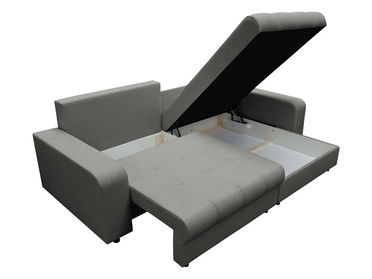 ECKSOFA Kronos - Beige/Silberfarben, Holz/Textil (250/166cm) - MIRJAN24