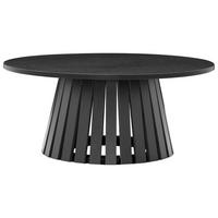 COUCHTISCH Liv Schwarz Ø 80 cm - Schwarz, Holzwerkstoff (80/80/35cm) - Happy Garden