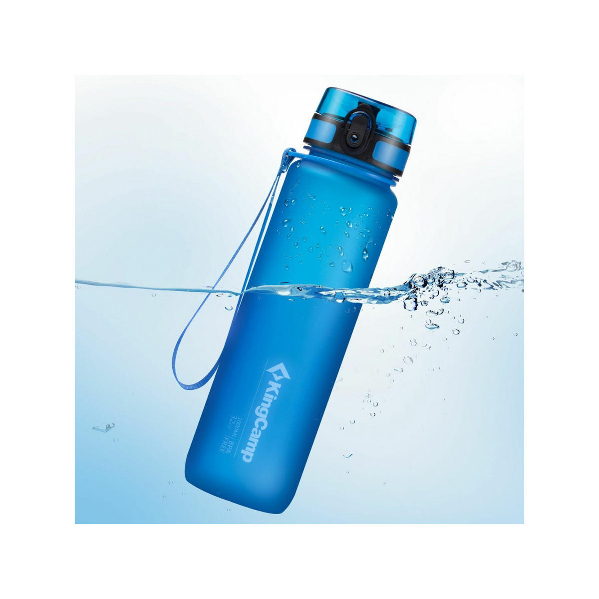TRINKFLASCHE - Aus Tritan - Inhalt: 1 Liter - Blau, Kunststoff (1L) - Kingcamp